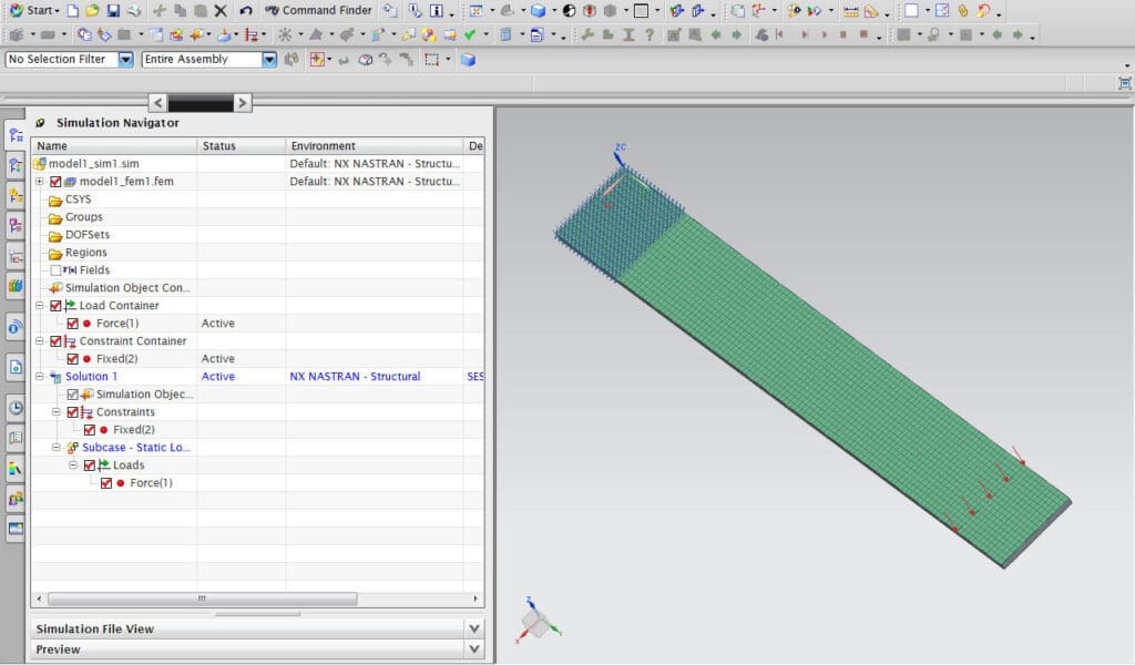 Belka wraz z warunkami brzegowymi
