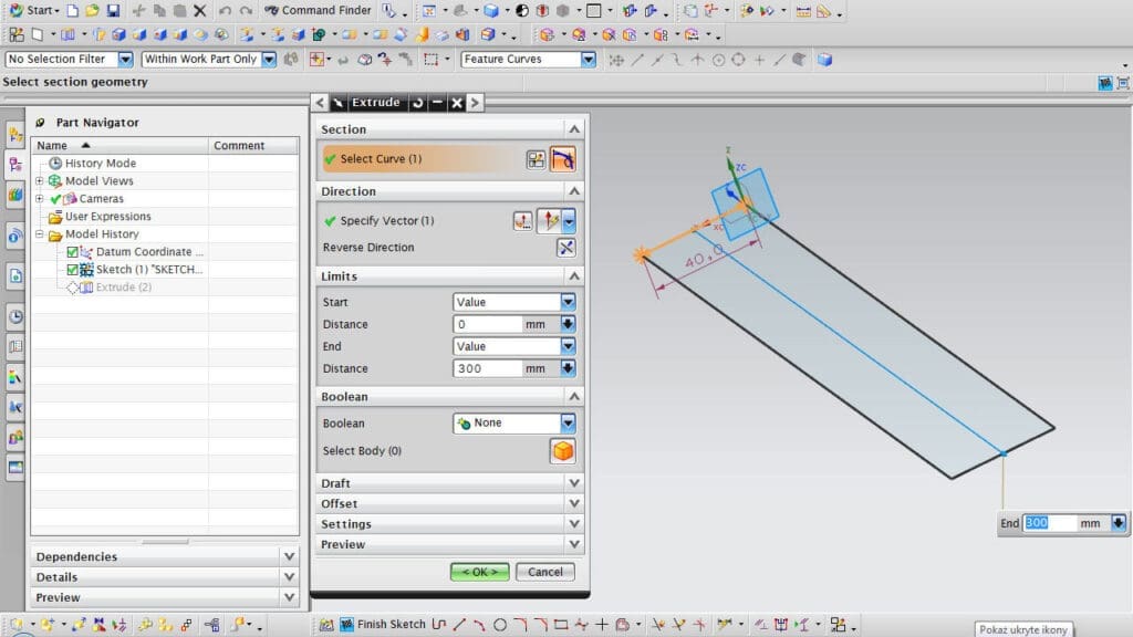 Model elementu konstrukcyjnego – powłoka
