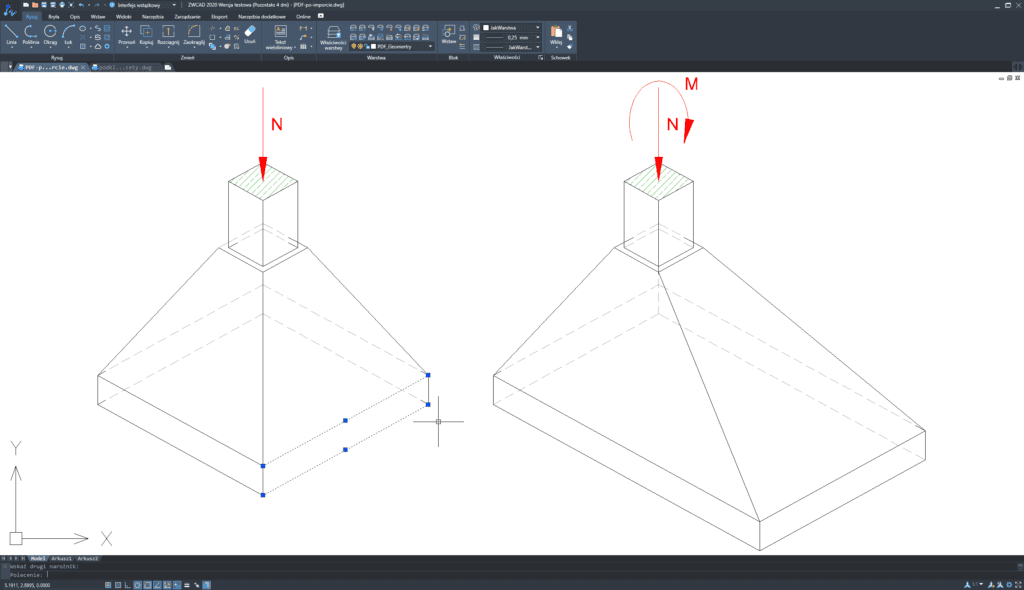 PDF po konwersji na obiekty CAD