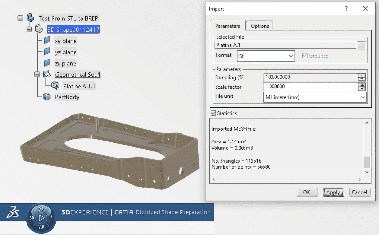 Inżynieria odwrotna (Reverse Engineering) w CATIA 3DEXPERIENCE