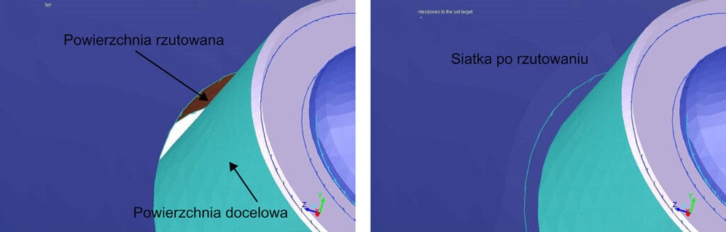 Proces zamykania szczeliny w siatce MES