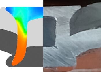 Analiza nitowania bezotworowego w układzie wzmacniany polimer–metal