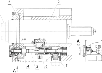 Schemat mechanizmu pływającej śruby