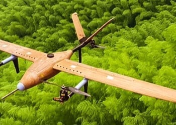 Dron o&nbsp;konstrukcji kompozytowej, wzmocnionej włóknem bambusowym