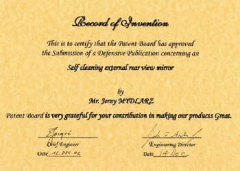 Dyplom Uznania Za Defensive Publication