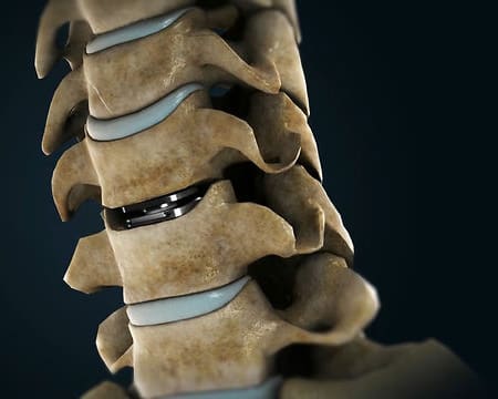 Endoproteza krążka międzykręgowego w przestrzeni międzytrzonowej