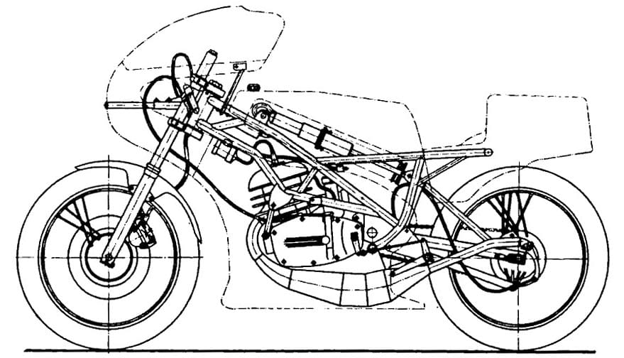 rysunek konstrukcyjny motocykla SKM