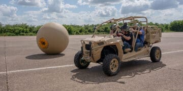 Kulisty robot RoboBall podczas testów