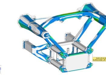 Mapy współczynników wykorzystania materiału rodzimego konstrukcji