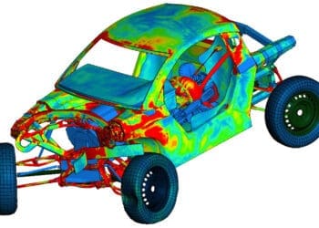 symulacja zderzenia samochodu crash-test