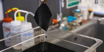 Najczarniejsza tkanina z wełny merynosów