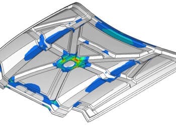 Numeryczne obliczenia wytrzymałościowe elementu o strukturze przekładkowej