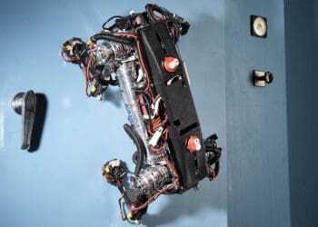 Robotyczny czworonóg chodzi po ścianach