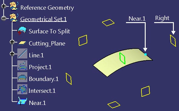 catia split surface