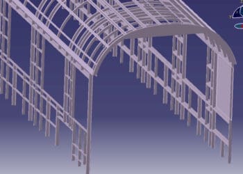 model CAD szkieletu wagonu