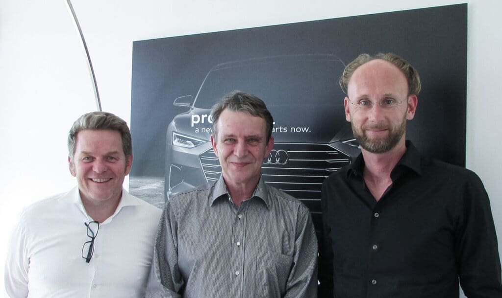 Ryszard Romanowski z głównymi projektantami Audi w Ingolstadt