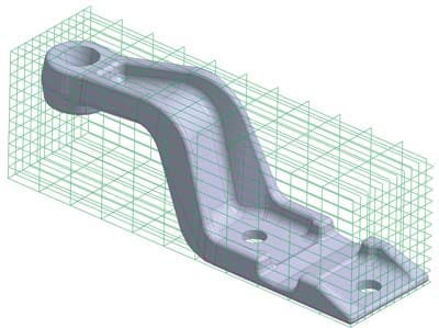 Siatka kartezjańska dla pojedynczego obiektu