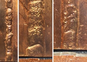 połączenia spawane blach miedzianych