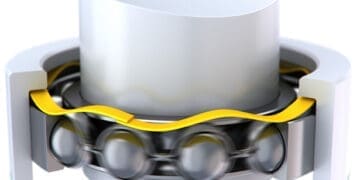 Jednozwojowa sprężyna falista Smalley do wstępnego obciążenia łożyska