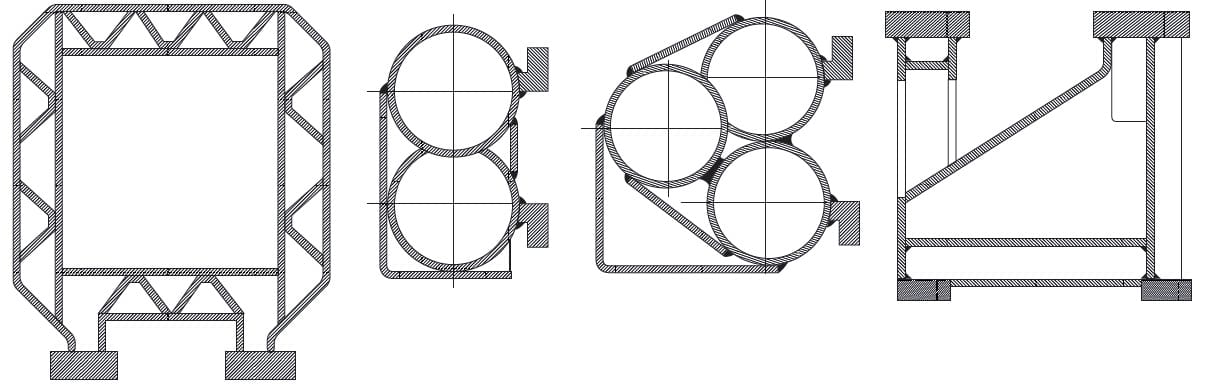 Żebrowania korpusów spawanych