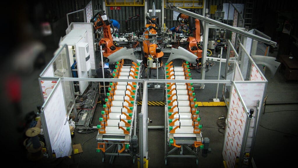 Zrobotyzowane Stanowisko Produkcji Błotników Przednich Samochodu