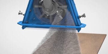 Wizualizacja działania oczyszczarki odśrodkowej