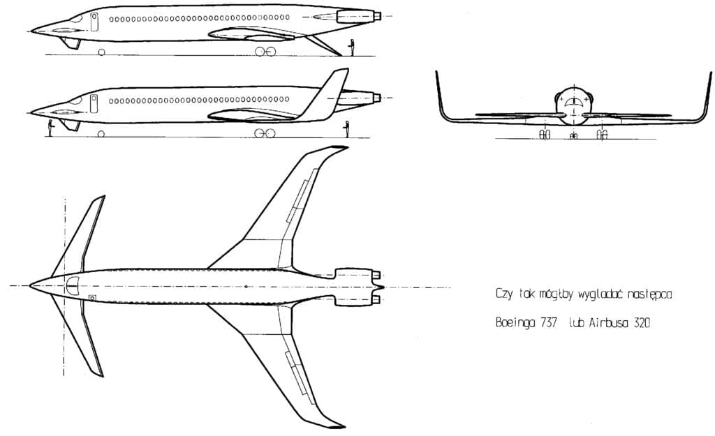Czy tak mógłby wyglądać następcaBoeinga 737 lub Airbusa 320